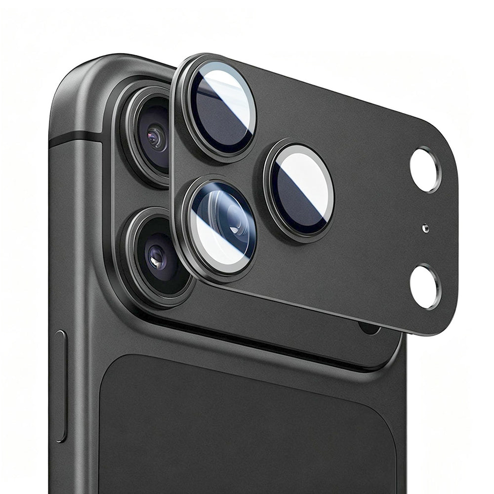 Protector de cámara trasera Lito Crown Halo AR + AF para Apple iPhone 18 Pro Max, vidrio templado, negro