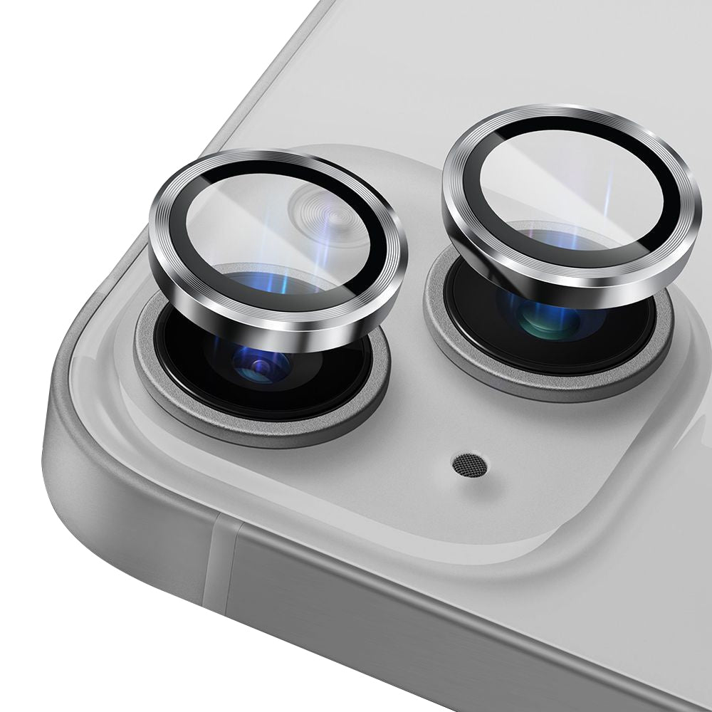 Protector de pantalla para cámara trasera Lito S+ para Apple iPhone 14, vidrio templado, plateado