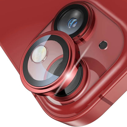 Protector de pantalla para cámara trasera Lito S+ para Apple iPhone 14, vidrio templado, rojo