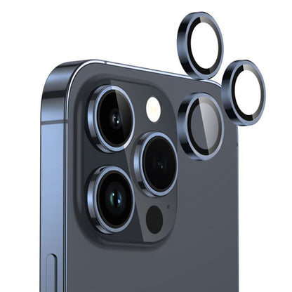 Protector de cámara trasera Lito S+ para Apple iPhone 15 Pro Max / 15 Pro, vidrio templado, azul