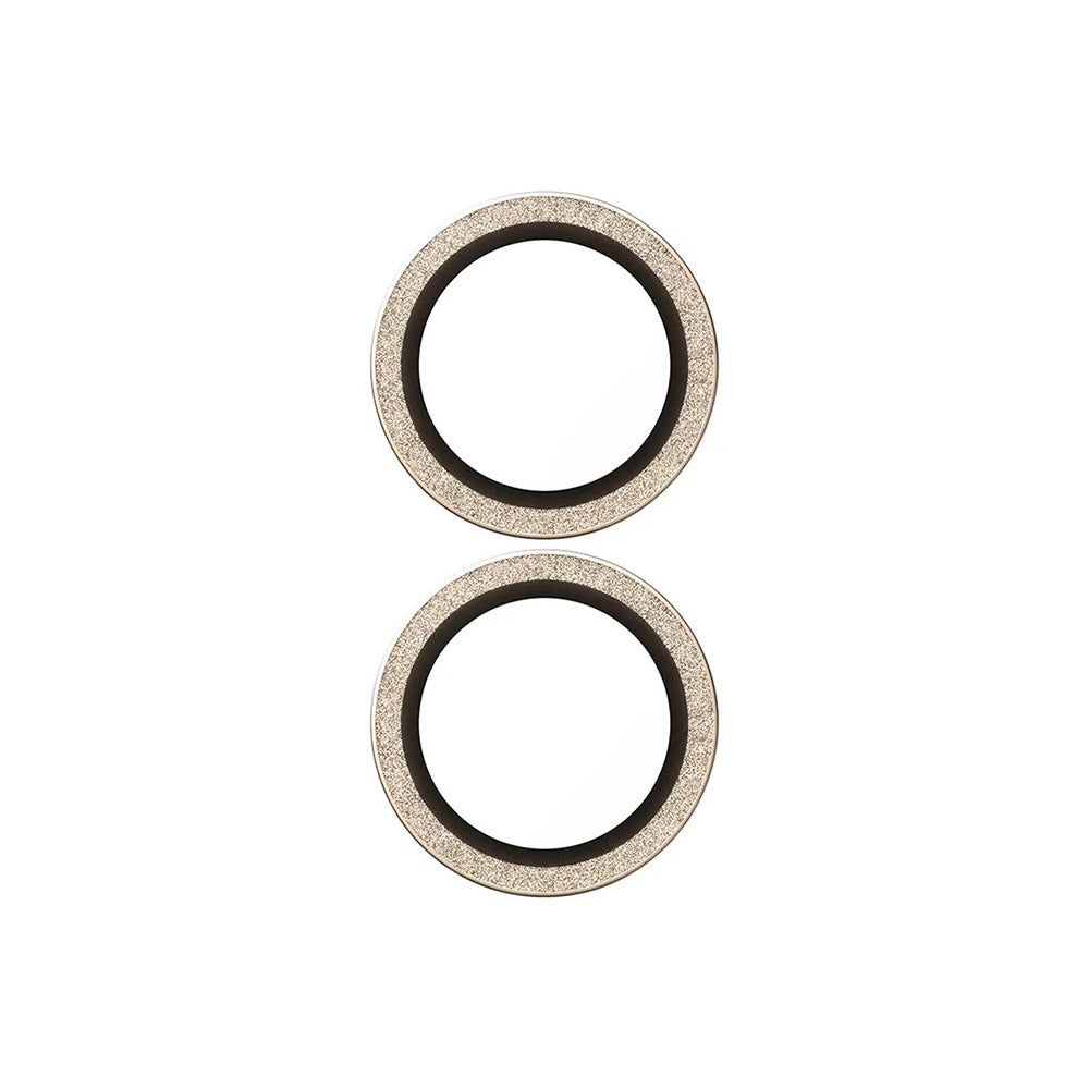 Folie de protección para la Cámara Trasera PanzerGlass Hoops Glitter para Apple iPhone 17 / 16 Plus / 16, Cristal Templado, Dorado