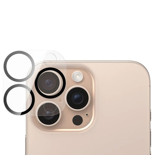 Protector de cámara trasera PanzerGlass PicturePerfect para Apple iPhone 16 Pro Max / 16 Pro, Cristal Templado, Transparente.