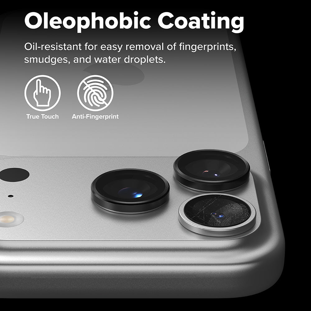 Protector de cámara trasera Ringke para Apple iPhone 17 Pro Max / 17 Pro, Cristal Templado, Negro