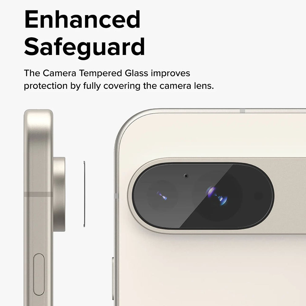 Protector de cámara trasera Ringke para Google Pixel 9, Cristal Templado, Set de 3 piezas, Transparente