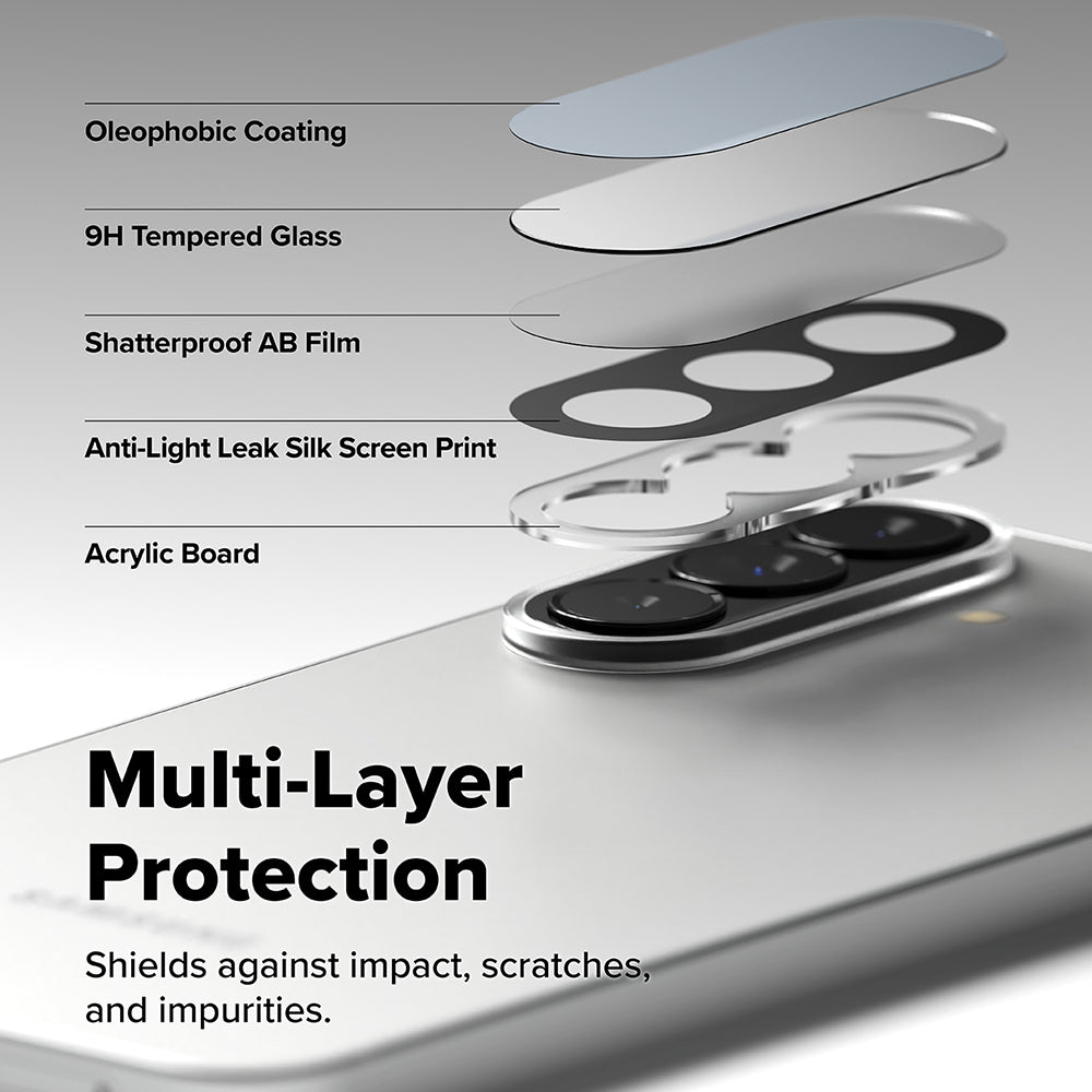 Protector de cámara trasera Ringke para Samsung Galaxy A57 5G / A37 5G, Cristal Templado, Set de 2 piezas, Transparente