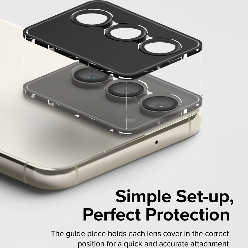 Protector de cámara trasera Ringke para Samsung Galaxy S23+ S916 / S23 S911, Cristal Templado, Negro