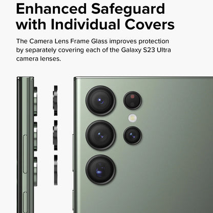 Protector de cámara trasera Ringke para Samsung Galaxy S23 Ultra S918, Cristal Templado, Negro