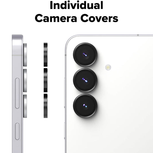 Protector de pantalla para cámara trasera Ringke para Samsung Galaxy S25 FE, vidrio templado, juego de 2 piezas, negro