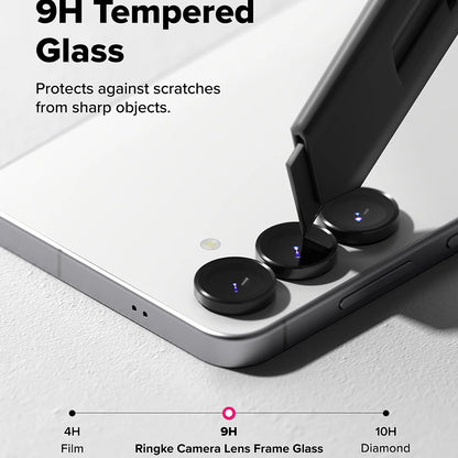 Protector de pantalla para cámara trasera Ringke para Samsung Galaxy S25 FE, vidrio templado, juego de 2 piezas, negro