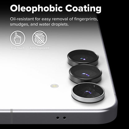 Protector de pantalla para cámara trasera Ringke para Samsung Galaxy S25 FE, vidrio templado, juego de 2 piezas, negro