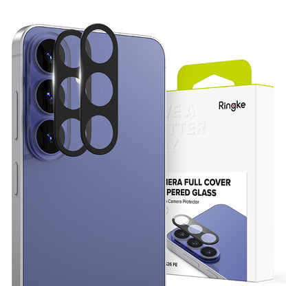 Protector de cámara trasera Ringke para Samsung Galaxy S26 FE S741, vidrio templado, juego de 2 piezas, negro
