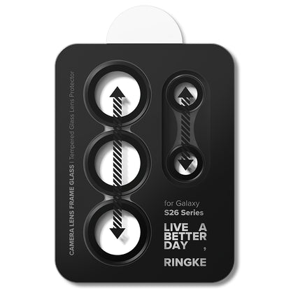 Protector de cámara trasera Ringke para Samsung Galaxy S26 Ultra, Cristal Templado, Set de 2 piezas, Negro