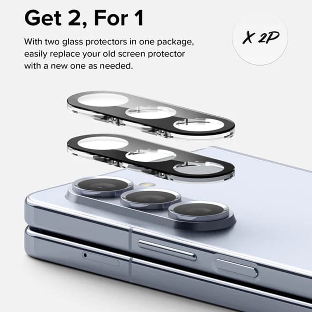 Protector de pantalla para cámara trasera Ringke para Samsung Galaxy Z Fold5 F946, vidrio templado, juego de 2 piezas, transparente