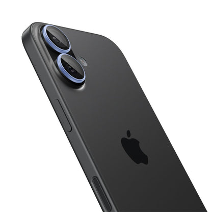 Protector de pantalla para cámara trasera Spigen GlastR EZ FIT Optik Pro para Apple iPhone 17 / 16 Plus / 16, vidrio templado, juego de 2 piezas, azul
