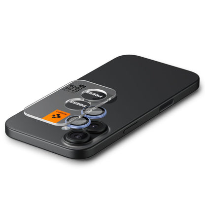 Protector de pantalla para cámara trasera Spigen GlastR EZ FIT Optik Pro para Apple iPhone 17 / 16 Plus / 16, vidrio templado, juego de 2 piezas, azul