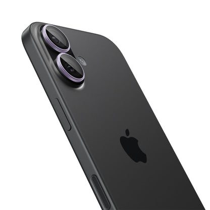 Protector de cámara trasera Spigen GlastR EZ FIT Optik Pro para Apple iPhone 17 / 16 Plus / 16, Cristal Templado, Set de 2 piezas, Morado