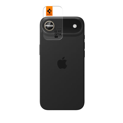 Protector de cámara trasera Spigen GlastR EZ FIT Optik Pro para Apple iPhone 17 Air, Cristal Templado, Set de 2 piezas, Dorado AGL10131