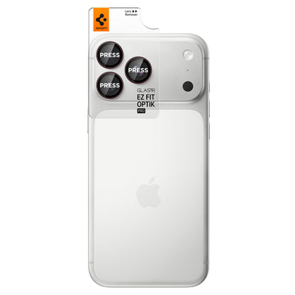 Protector de cámara trasera Spigen GlastR EZ FIT Optik Pro para Apple iPhone 18 Pro / 18 Pro Max, vidrio templado, juego de 2 piezas, burdeos AGL12044
