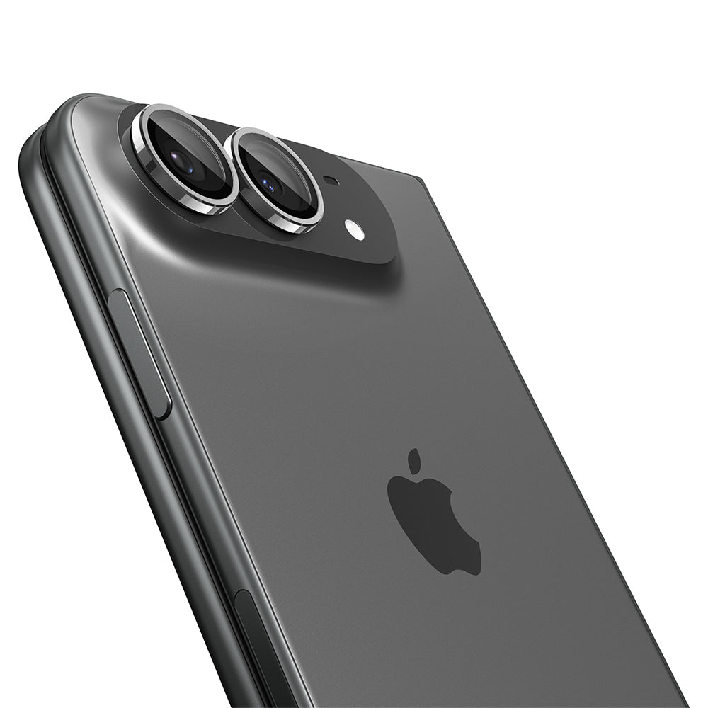 Protector de cámara trasera Spigen GlastR EZ FIT Optik Pro para Apple iPhone Duo, vidrio templado, juego de 2 piezas, gris AGL12012