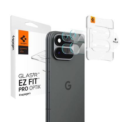 Protector de cámara trasera Spigen GlastR EZ FIT Optik Pro para Google Pixel 11 Pro Fold, vidrio templado, juego de 2 piezas, transparente AGL11491