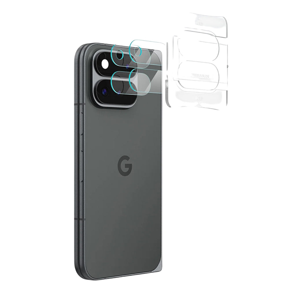 Protector de cámara trasera Spigen GlastR EZ FIT Optik Pro para Google Pixel 11 Pro Fold, vidrio templado, juego de 2 piezas, transparente AGL11491