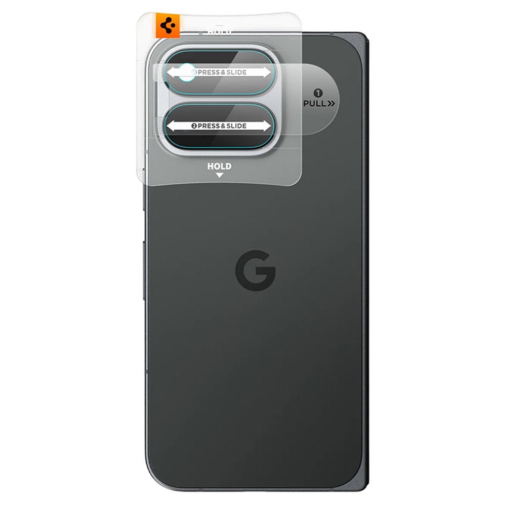 Protector de cámara trasera Spigen GlastR EZ FIT Optik Pro para Google Pixel 11 Pro Fold, vidrio templado, juego de 2 piezas, transparente AGL11491