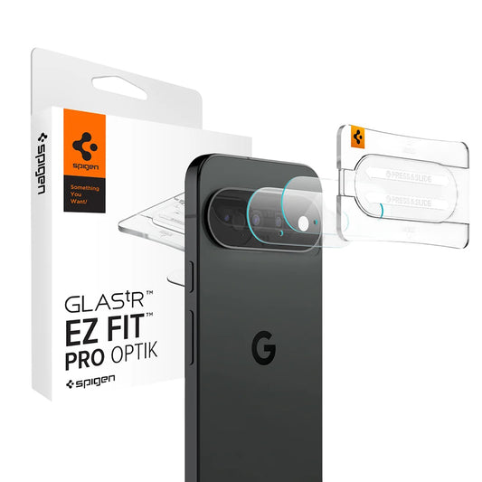 Protector de cámara trasera Spigen GlastR EZ FIT Optik Pro para Google Pixel 11, vidrio templado, juego de 2 piezas, negro AGL11479