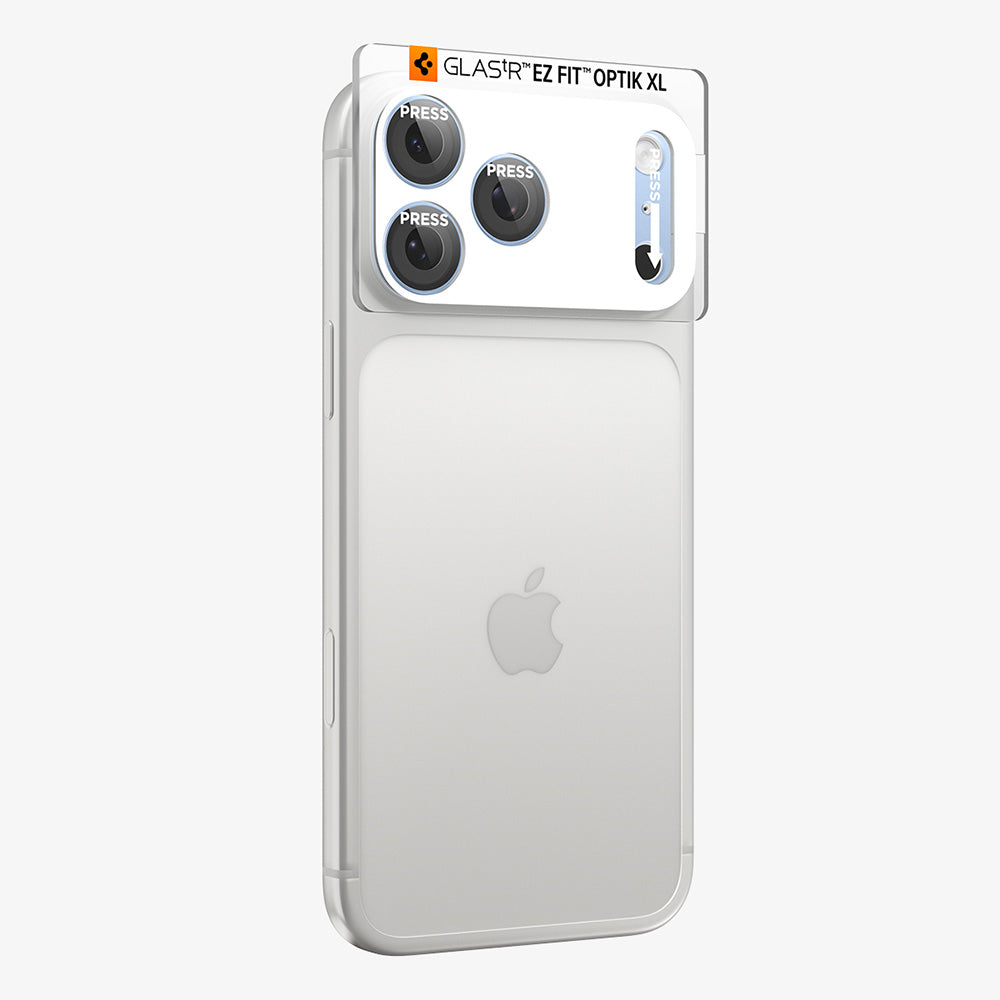 Protector de cámara trasera Spigen GlastR EZ FIT Optik Pro XL para Apple iPhone 18 Pro, vidrio templado, azul AGL12037