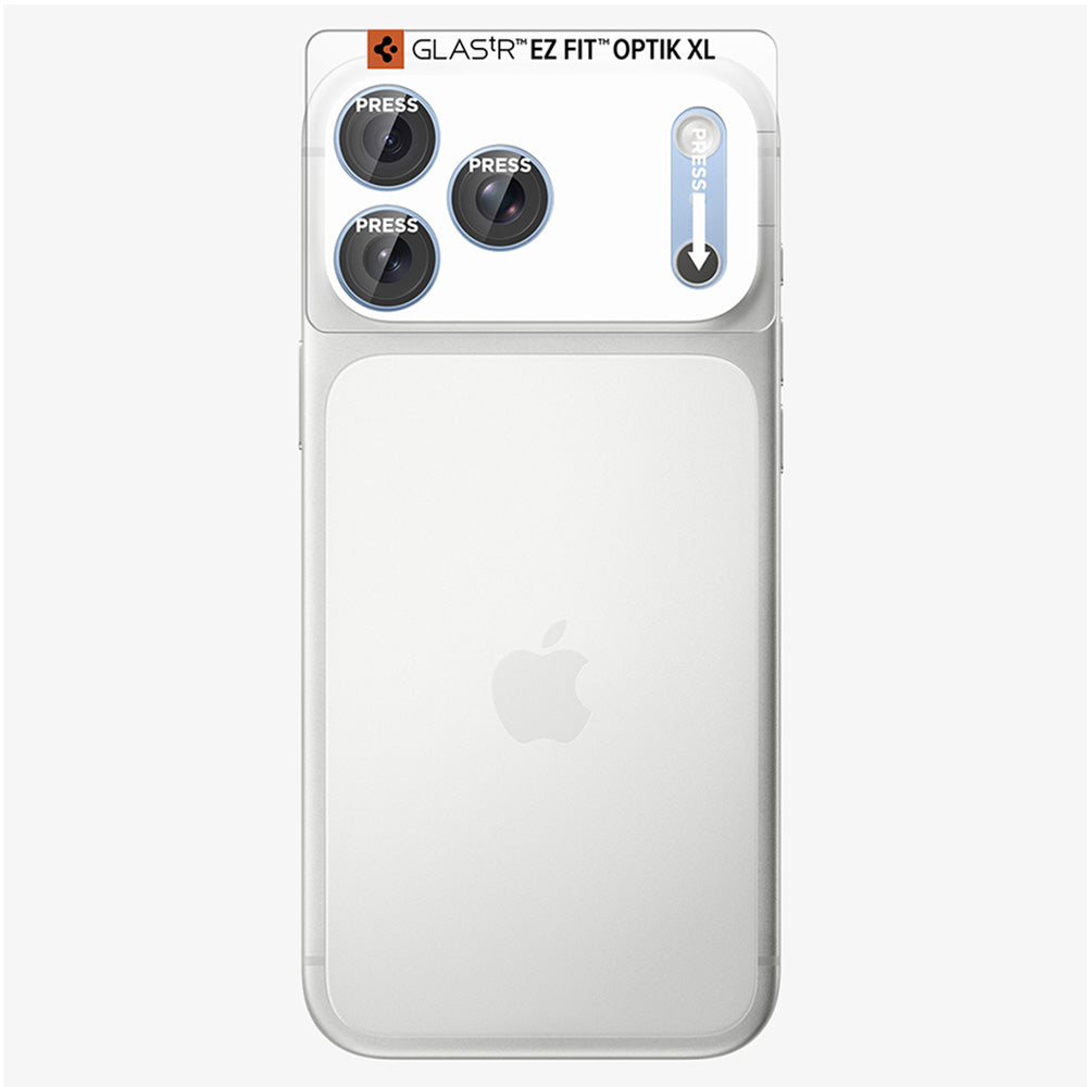 Protector de cámara trasera Spigen GlastR EZ FIT Optik Pro XL para Apple iPhone 18 Pro, vidrio templado, azul AGL12037