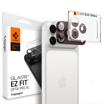 Protector de cámara trasera Spigen GlastR EZ FIT Optik Pro XL para Apple iPhone 18 Pro, vidrio templado, burdeos AGL12036