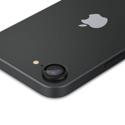 Protector de cámara trasera Spigen GlastR EZ FIT Optik Pro para Apple iPhone 17e / 16e, Cristal Templado, Set de 2 piezas, Negro AGL09279
