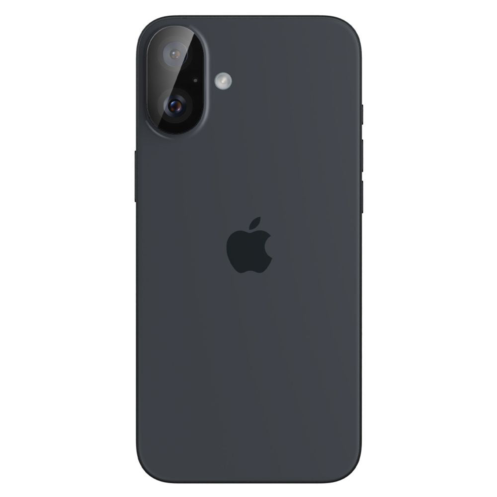 Protector de cámara trasera Spigen GlastR Optik para Apple iPhone 16 Plus / 16, Cristal Templado, Set de 2 piezas, Negro AGL07922