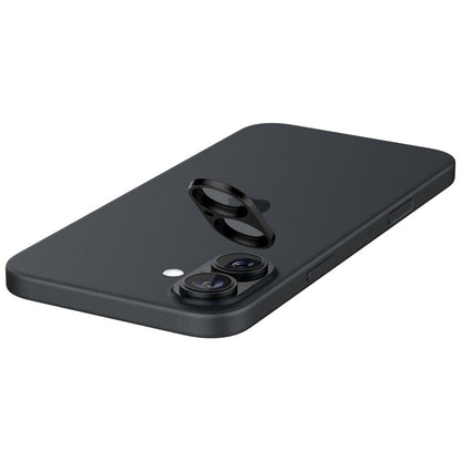 Protector de cámara trasera Spigen GlastR Optik para Apple iPhone 16 Plus / 16, Cristal Templado, Set de 2 piezas, Negro AGL07922