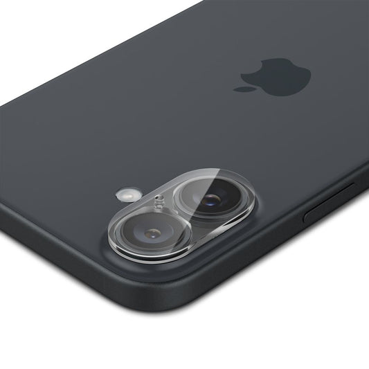 Protector de pantalla para cámara trasera Spigen GlastR Optik para Apple iPhone 16 Plus / 16, vidrio templado, juego de 2 piezas, transparente AGL07923
