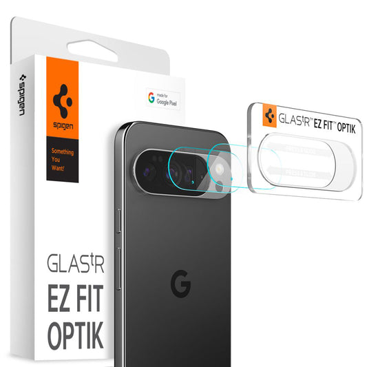 Protector de pantalla para cámara trasera Spigen GlastR Optik para Google Pixel 10 Pro, vidrio templado, juego de 2 piezas, transparente AGL09662