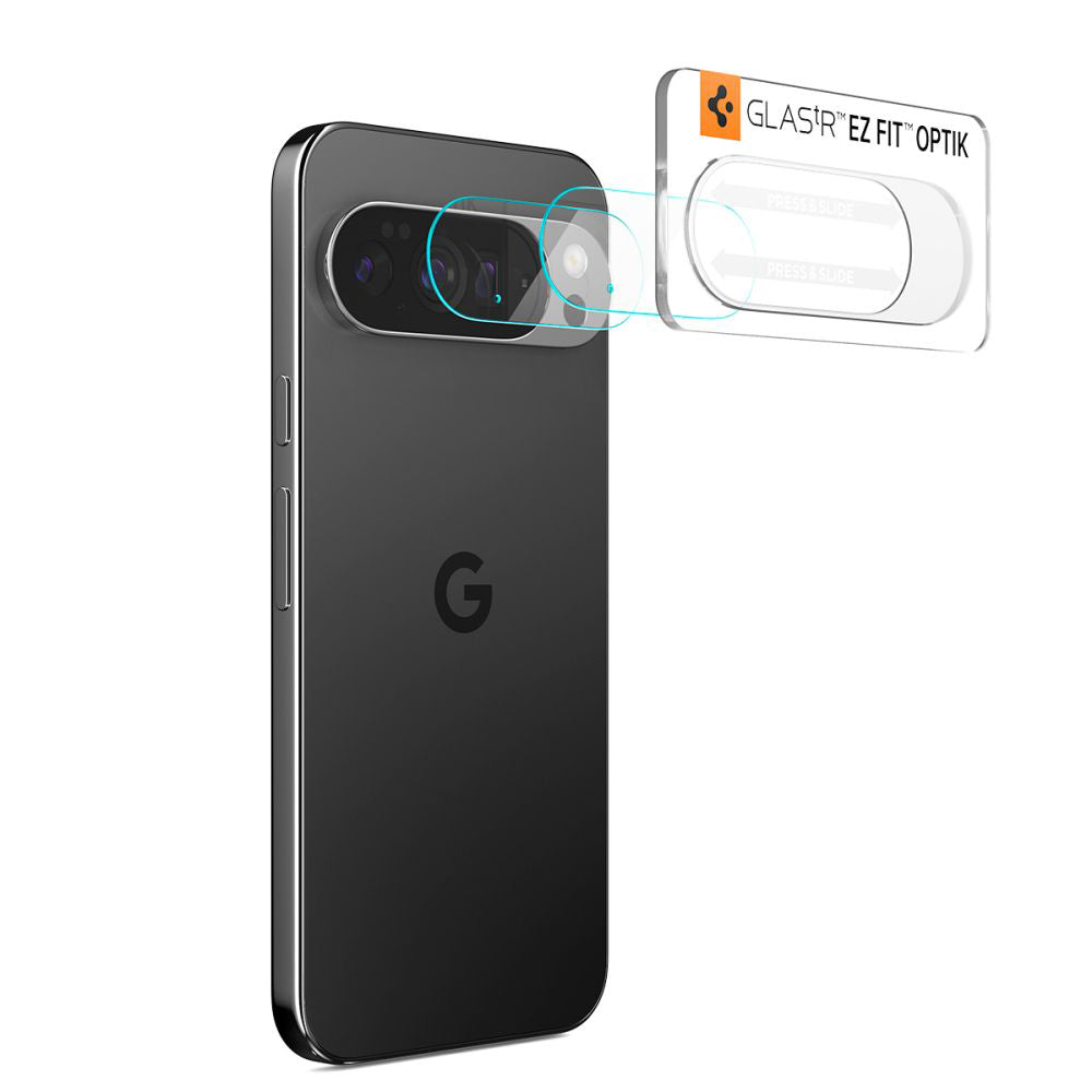 Protector de pantalla para cámara trasera Spigen GlastR Optik para Google Pixel 10 Pro, vidrio templado, juego de 2 piezas, transparente AGL09662