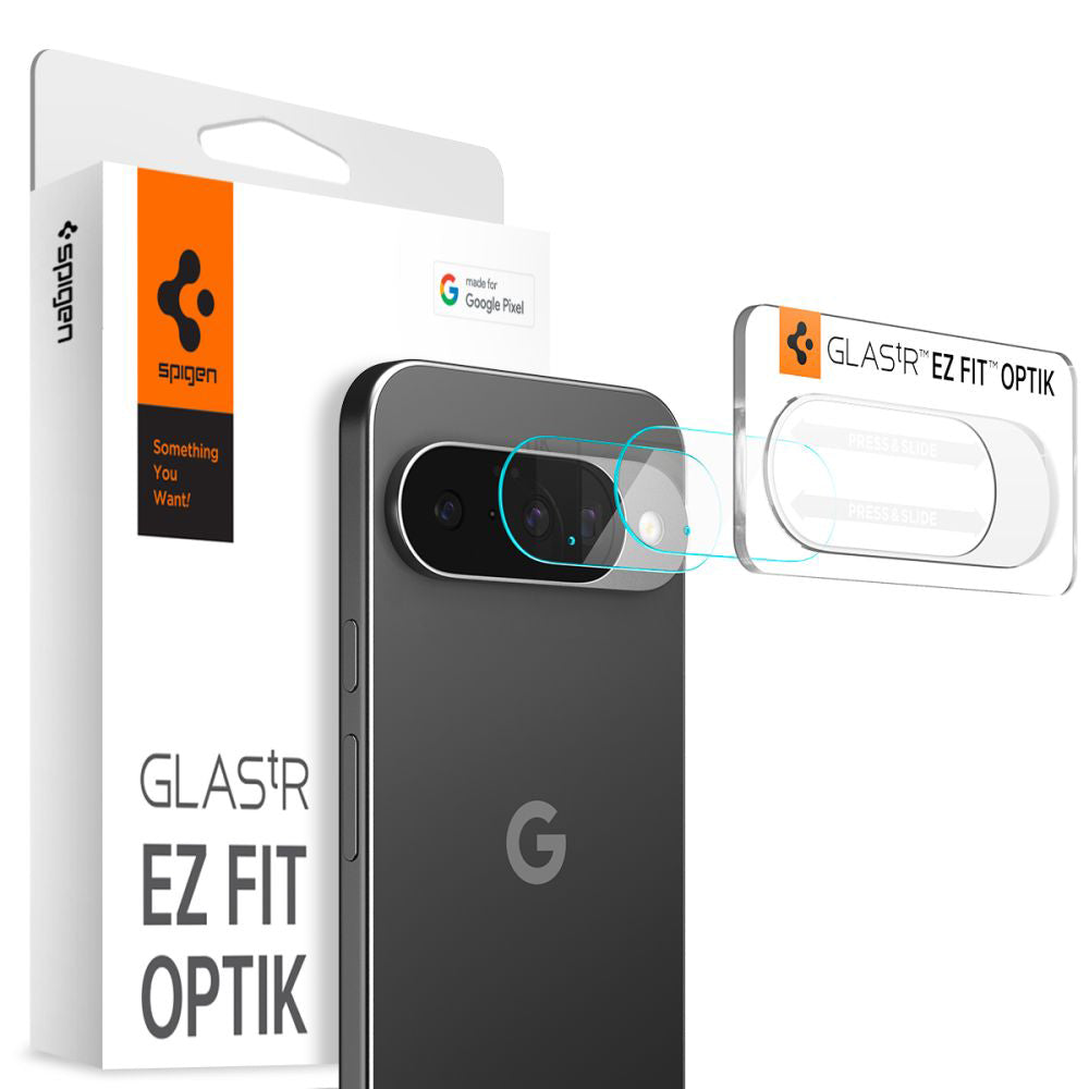 Protector de pantalla para cámara trasera Spigen GlastR Optik para Google Pixel 10, vidrio templado, juego de 2 piezas, transparente AGL09661