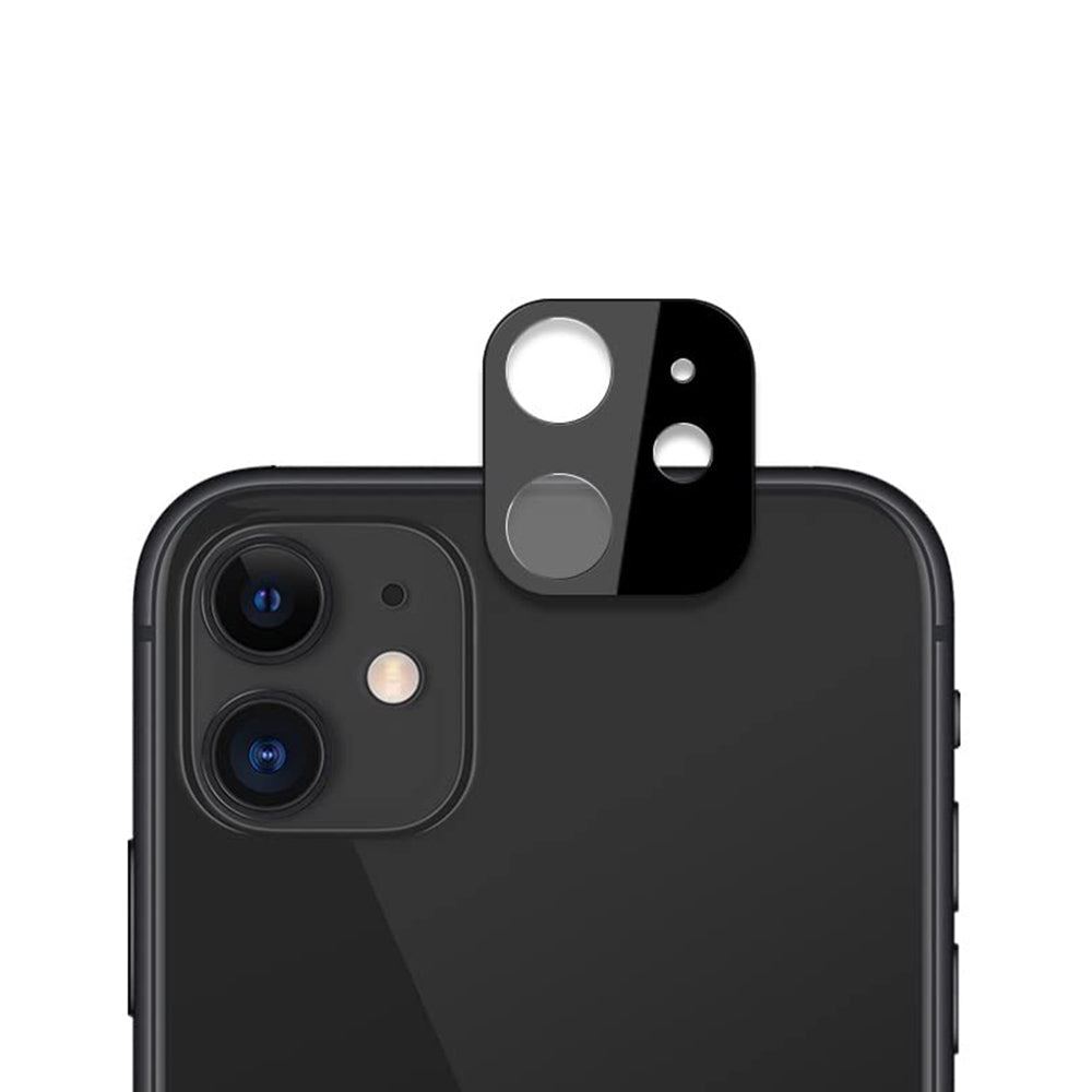 Protector de pantalla para cámara trasera Techsuit para Apple iPhone 12, vidrio templado, negro