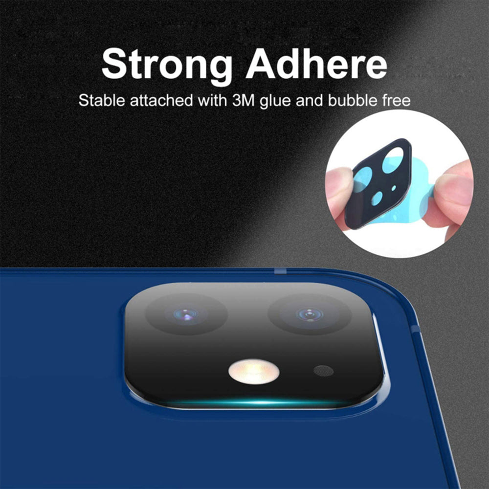 Protector de pantalla para cámara trasera Techsuit para Apple iPhone 12, vidrio templado, negro