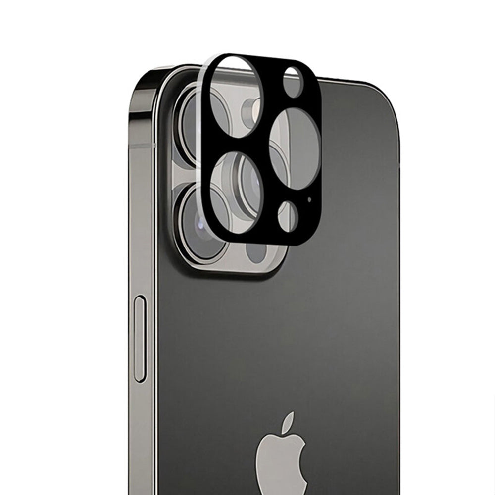 Protector de cámara trasera Techsuit para Apple iPhone 13 Pro Max / 13 Pro, vidrio templado, negro