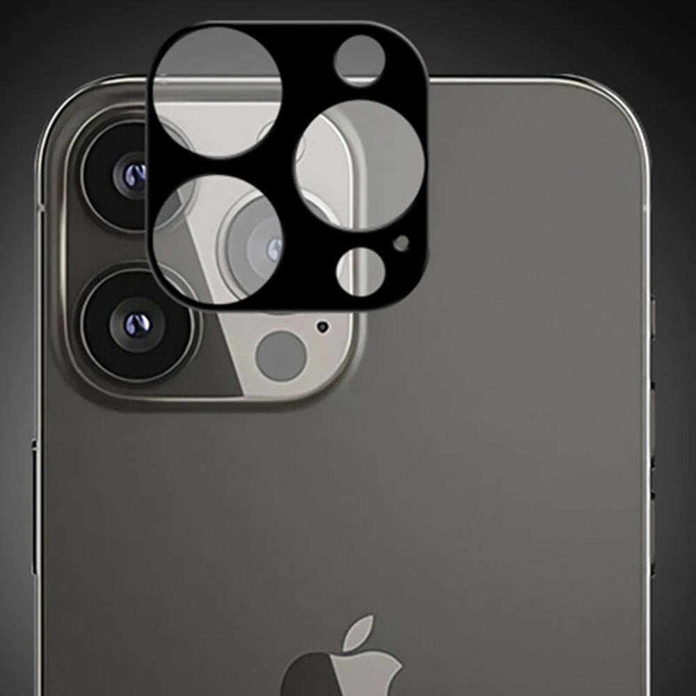 Protector de cámara trasera Techsuit para Apple iPhone 13 Pro Max / 13 Pro, vidrio templado, negro