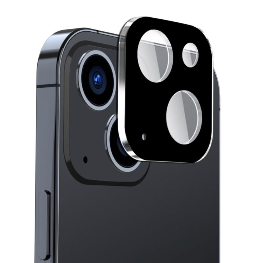 Protector de pantalla para cámara trasera Techsuit para Apple iPhone 15 Plus / 15, vidrio templado, negro