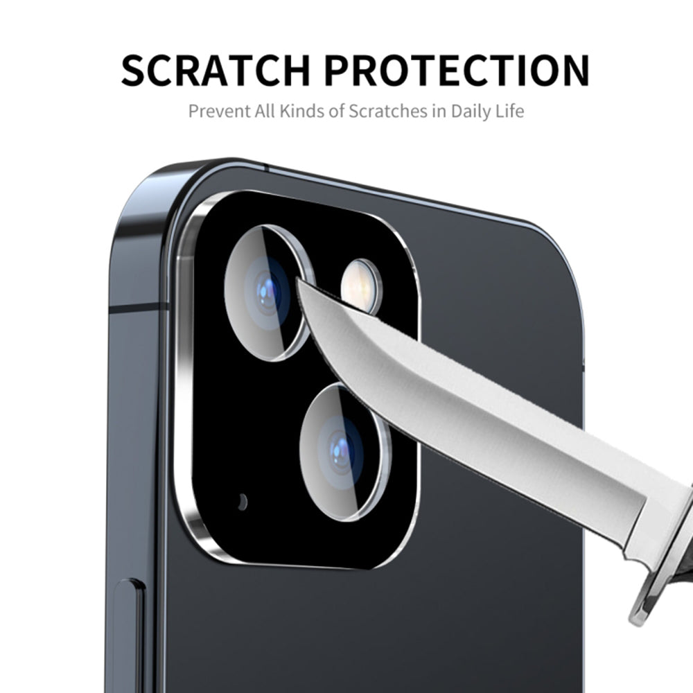 Protector de pantalla para cámara trasera Techsuit para Apple iPhone 15 Plus / 15, vidrio templado, negro