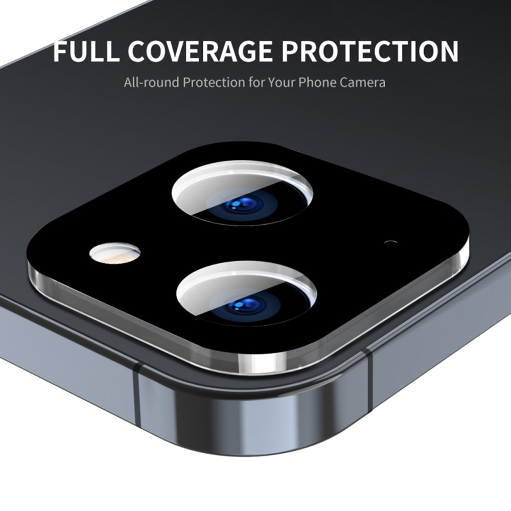 Protector de pantalla para cámara trasera Techsuit para Apple iPhone 15 Plus / 15, vidrio templado, negro