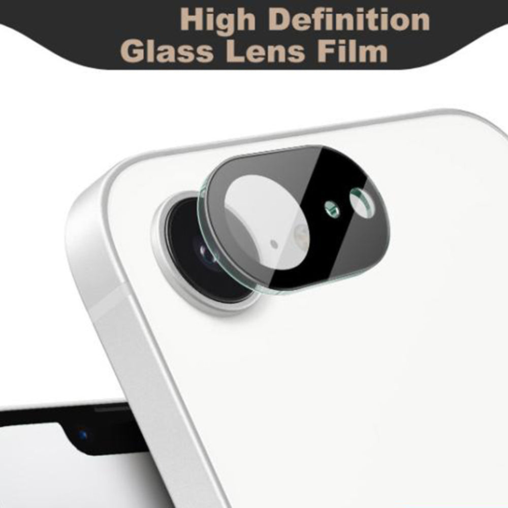 Protector de pantalla para cámara trasera Techsuit para Apple iPhone 17e / 16e, vidrio templado, negro