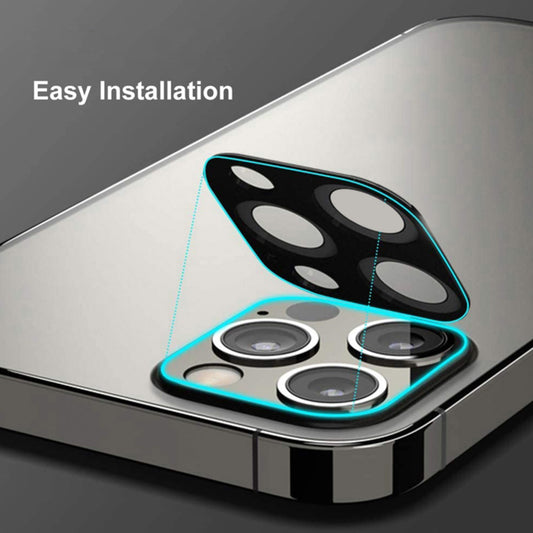 Protector de cámara trasera Techsuit para Apple iPhone 17 Pro, vidrio templado, plateado