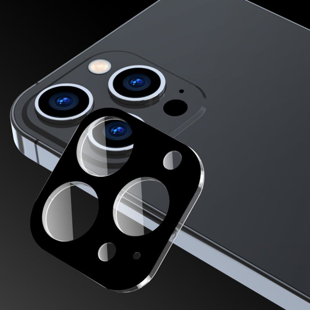 Protector de cámara trasera Techsuit para Apple iPhone 17 Pro, Cristal Templado, Negro