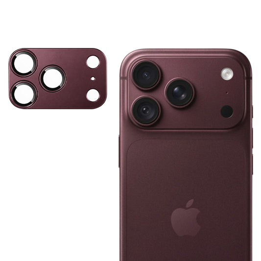 Protector de cámara trasera Techsuit para Apple iPhone 18 Pro Max, vidrio templado, color burdeos