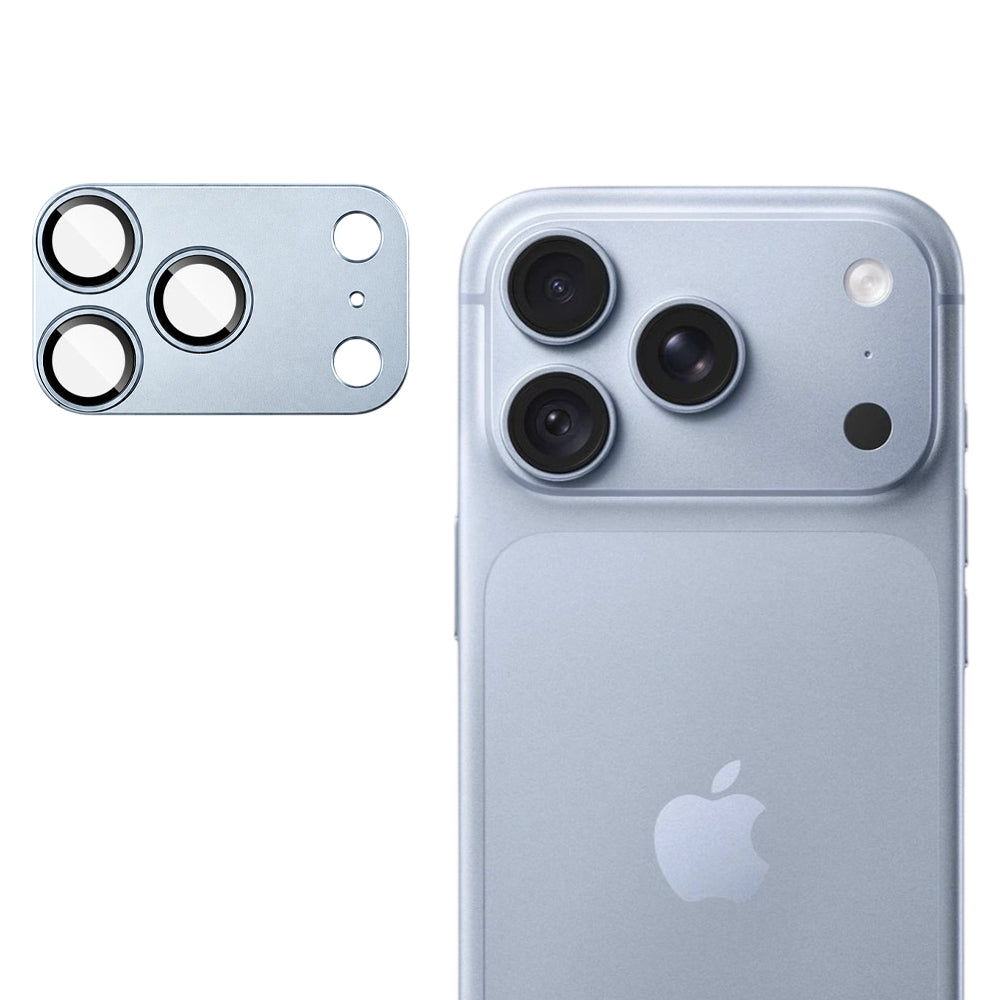 Protector de cámara trasera Techsuit para Apple iPhone 18 Pro, vidrio templado, azul claro