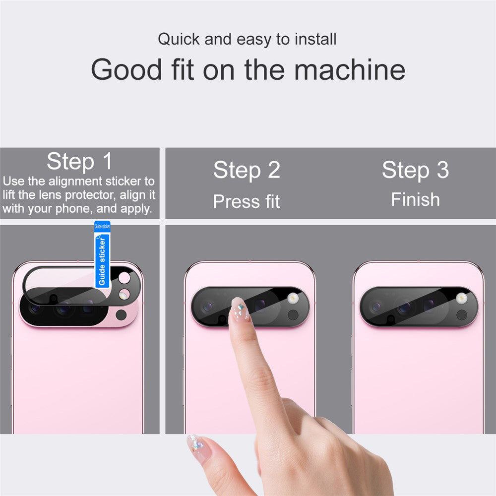 Lámina protectora para Cámara Trasera Techsuit para Google Pixel 10a, Cristal Templado, Negra
